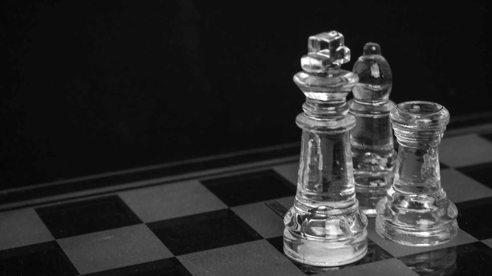 black and white checkered chess piece