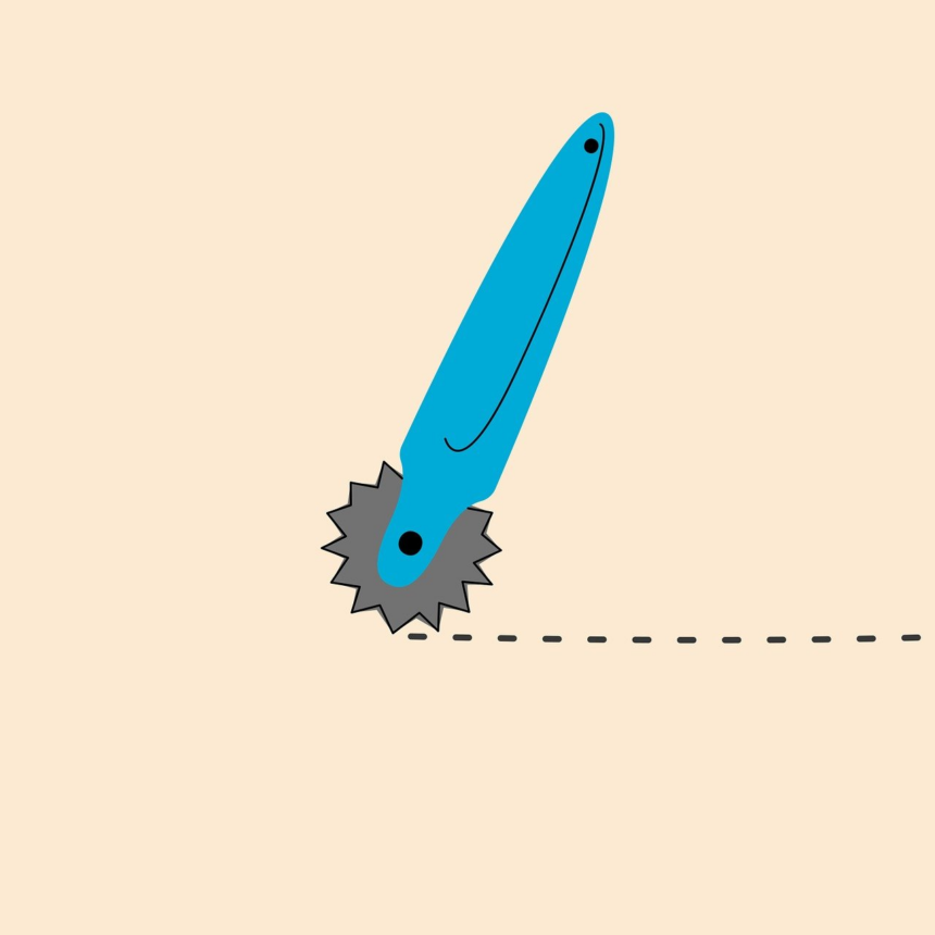 tool, tailoring, equipment, sewing, roller, handle, abstract, isolated, needlework, object, textile, craft, item, repair, tracing, making, repairing, custom