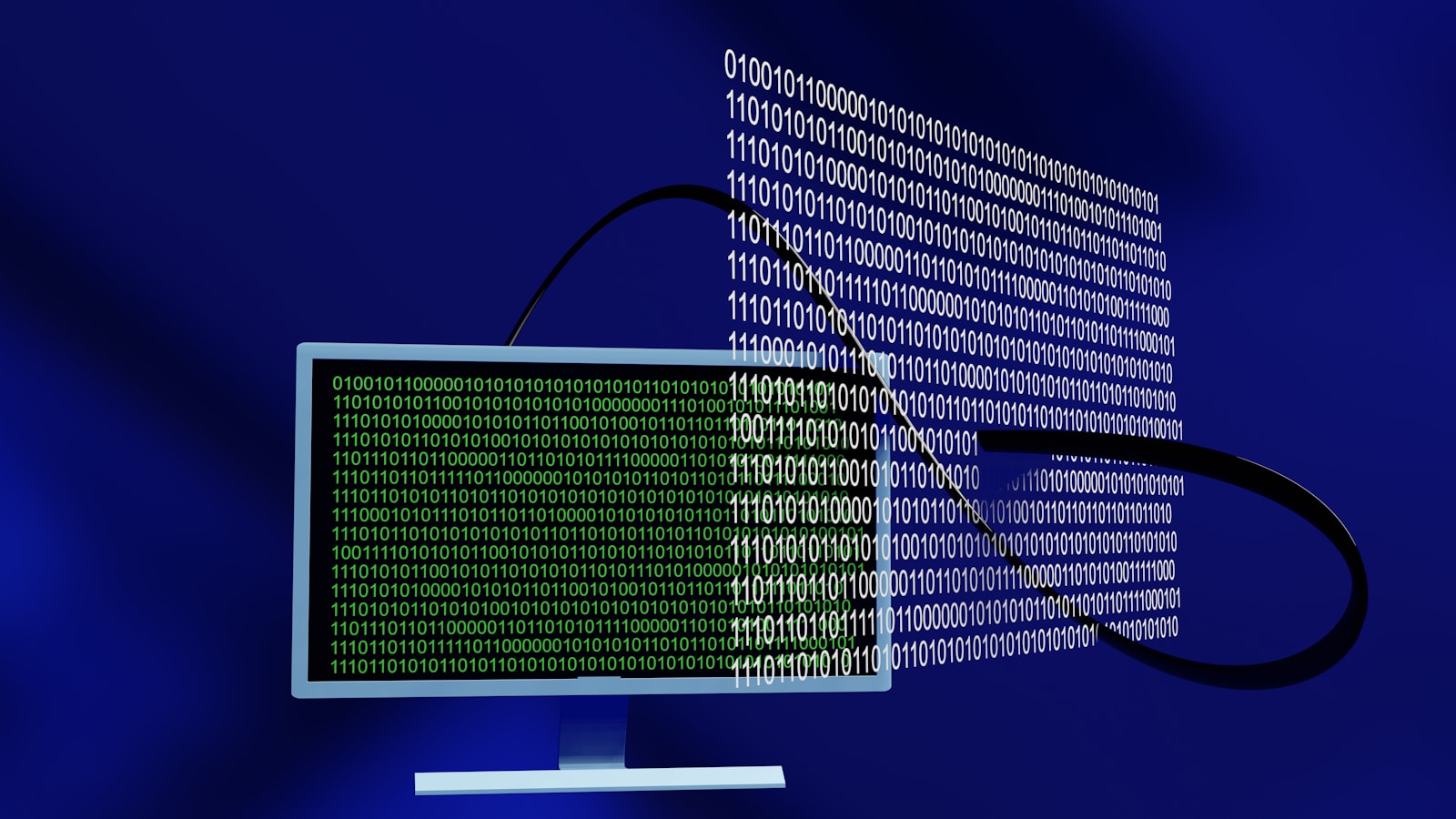 a computer monitor with a lot of code on it