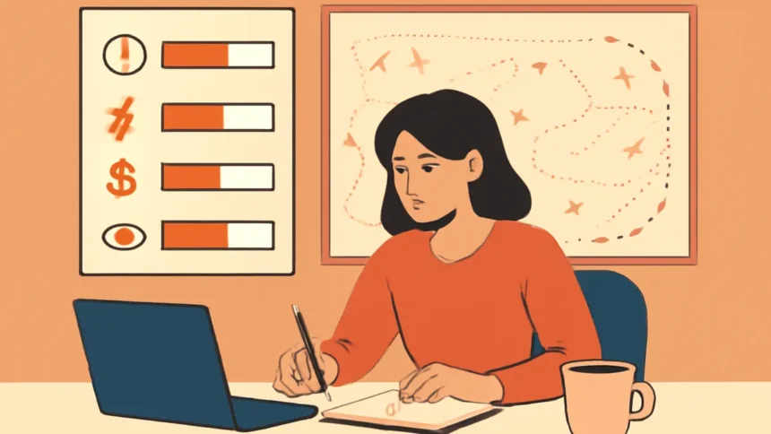 Freelancer planning time, energy, cash and attention as limited side-hustle resources