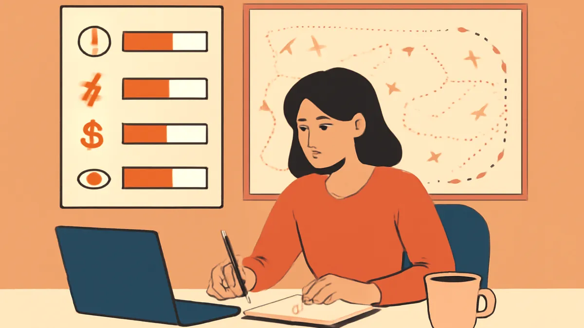 Freelancer planning time, energy, cash and attention as limited side-hustle resources